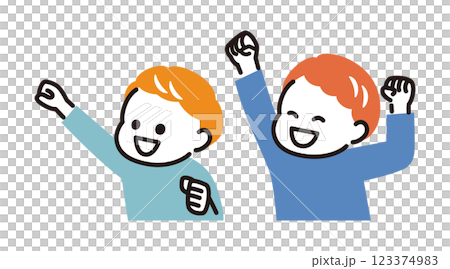 Children cheering 123374983