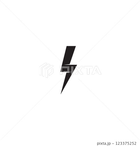 energy icon  lightning icon vector 123375252