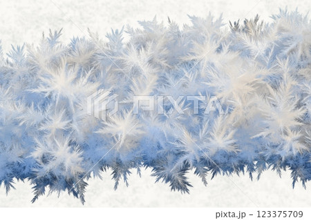 Delicate Frost Patterns on a Cold Winter Morning Nature's Intricate Ice Art ai generative 123375709