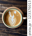 A cup of coffee cappuccino or latte on the table 123376013