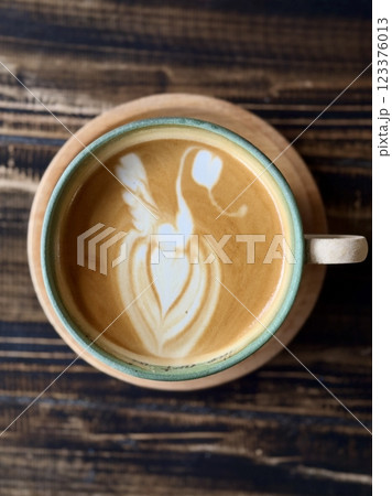 A cup of coffee cappuccino or latte on the table A cup of coffee cappuccino or latte on the table 123376013
