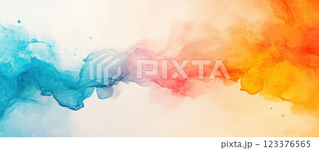 Abstract art depicting vibrant colors blending together, evoking emotion 123376565