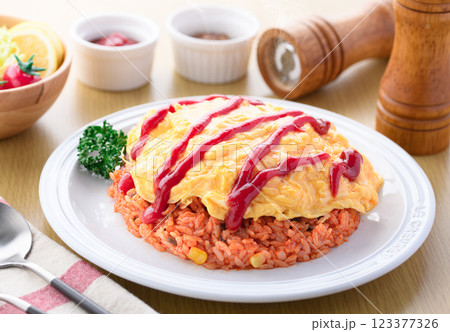 半熟ふわとろオムライス 123377326
