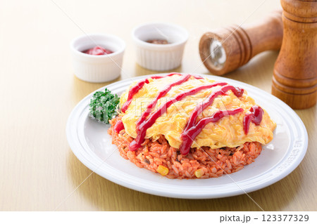 半熟ふわとろオムライス 半熟ふわとろオムライス 123377329