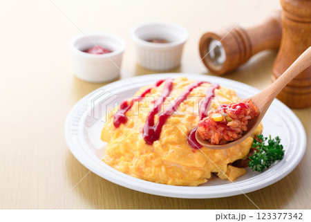 半熟ふわとろオムライス 123377342