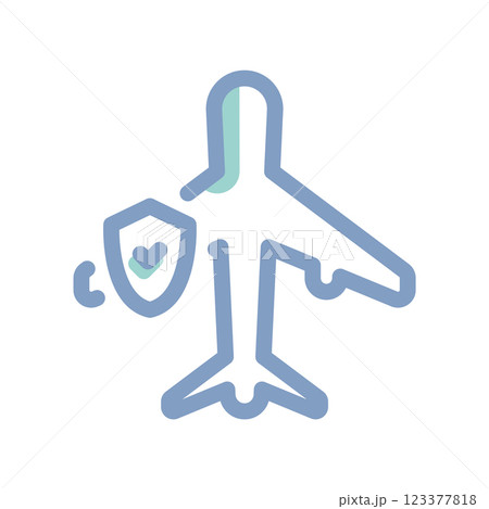 A simple icon that illustrates safe flight 123377818