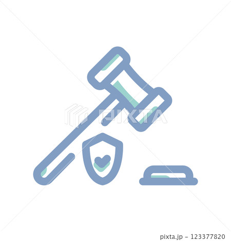 A simple icon that illustrates formal judgment 123377820