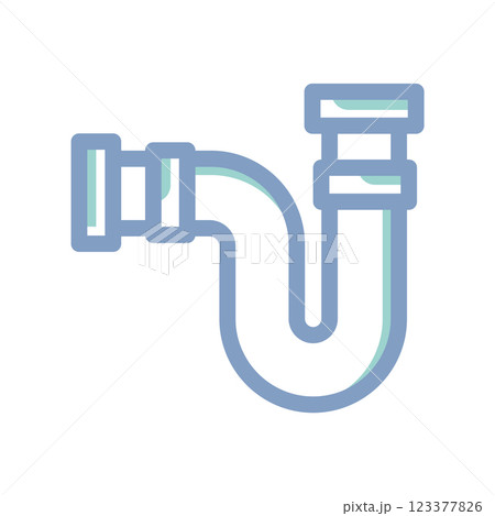 A simple icon that illustrates sewer pipe A simple icon that illustrates sewer pipe 123377826