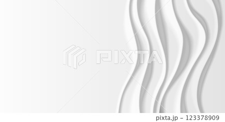 Neumorphism abstract white wavy background 123378909