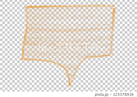 Separate orange speech bubble on transparent background. 123378916