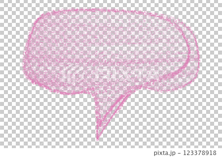 Separate pink speech bubbles on transparent background 123378918