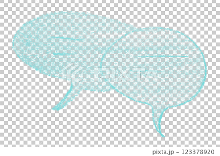 Separate light blue speech bubbles on transparent background. Separate light blue speech bubbles on transparent background. 123378920