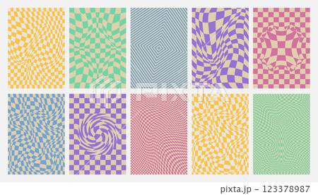 Y2k wavy checkerboard backgrounds 123378987