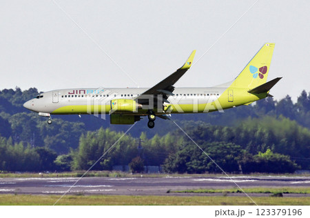 JINエアーB737-800成田アプローチ 123379196