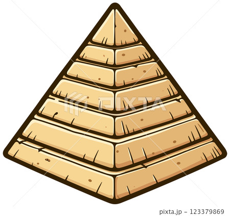 シンプルなピラミッドのイラスト 123379869