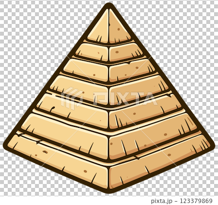 シンプルなピラミッドのイラスト 123379869