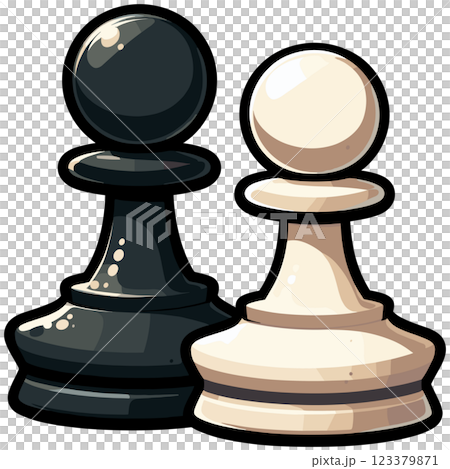 簡單的國際象棋棋子插圖 簡單的國際象棋棋子插圖 123379871