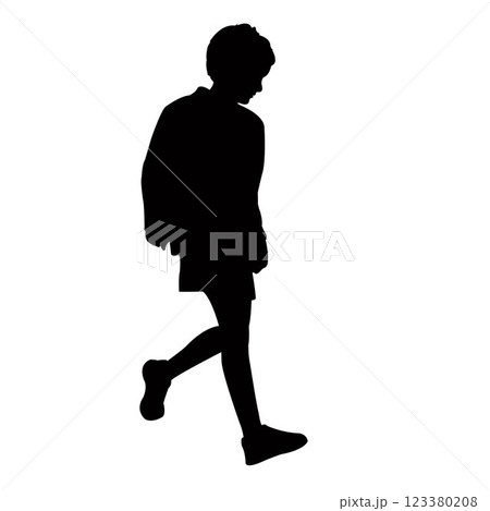 a child body silhouette vector a child body silhouette vector 123380208