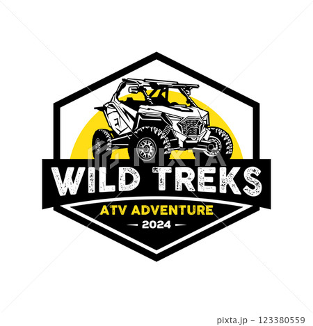 ATV Buggy car adventure vector illustration, perfect for t shirt design and Buggy Rental logo	 123380559
