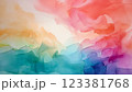 柔らかい雰囲気の幻想的な水彩画風テクスチャ背景 123381768