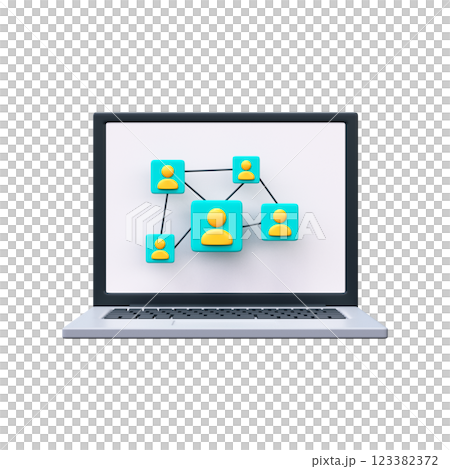 3D teamwork icon. Group of users associated together. 123382372