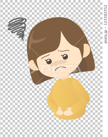 Illustration of a man holding his stomach due to stomachache Illustration of a man holding his stomach due to stomachache 123382552