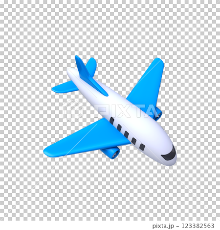 3D illustration of a passenger plane. Air transport and travel symbol 3D illustration of a passenger plane. Air transport and travel symbol 123382563
