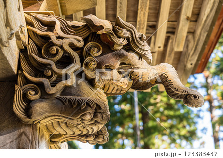 瀧神社拝殿の彫刻~木鼻(獏鼻)~ 瀧神社拝殿の彫刻~木鼻(獏鼻)~ 123383437