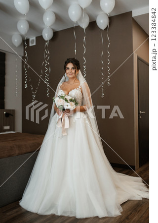 bride in a white dress at the training camp bride in a white dress at the training camp 123384842