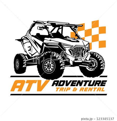Utv Buggy Extreme Sport, good for t shirt design team and racing club logo  123385137