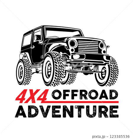 Off road Vehicle in vector illustration, perfect for Off road Club logo and T shirt design 123385536
