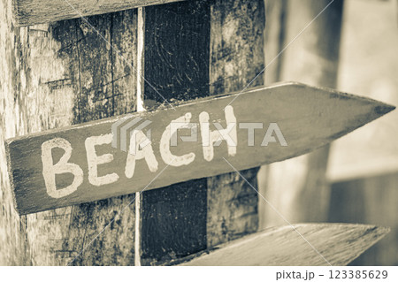 Sand beach surf relax colorful directional arrows Ilha Grande Brazil. Sand beach surf relax colorful directional arrows Ilha Grande Brazil. 123385629