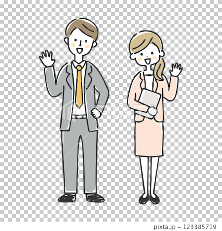 Men and women in suit Men and women in suit 123385719