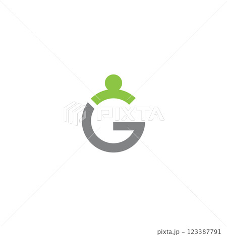 Green people health letter g logo Green people health letter g logo 123387791