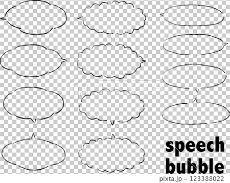 對話泡泡橢圓形 123388022