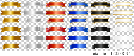 A set of 36 luxurious Chinese-style ribbons and metallic ribbons 123388194