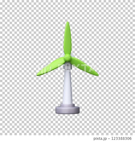 3d Wind power plant icon. Renewable green electricity 123388306