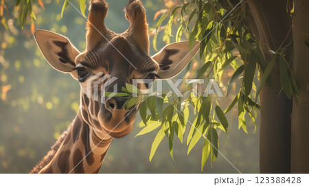 森の中のキリン 123388428