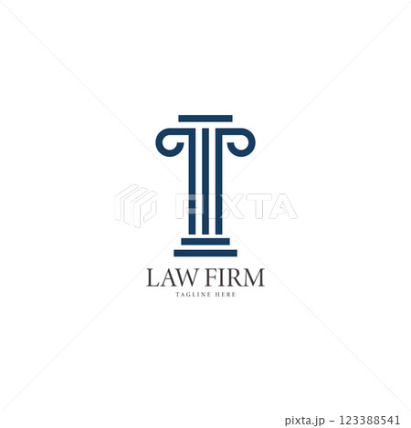law firm design logo template vector icon 123388541