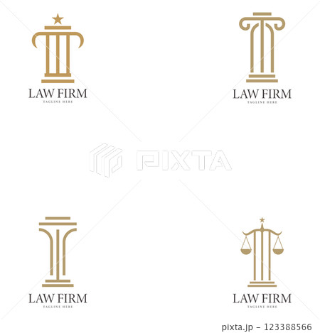 law firm design logo template vector icon 123388566