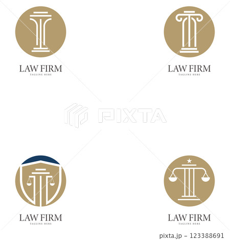 law firm design logo template vector icon 123388691