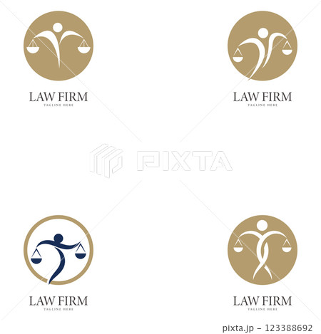 law firm design logo template vector icon 123388692