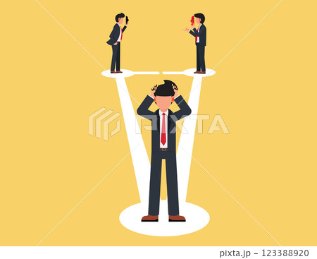 Stress in the organization. Hidden threats in the organization. 123388920