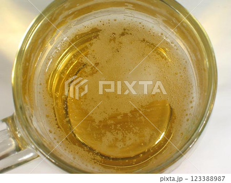 Glass of beer close view background 123388987