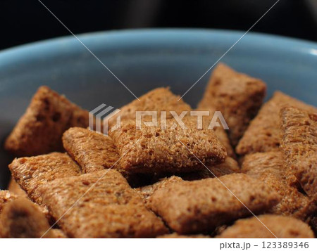 Baked Goods and Staple Food Ingredients on Tableware Baked Goods and Staple Food Ingredients on Tableware 123389346