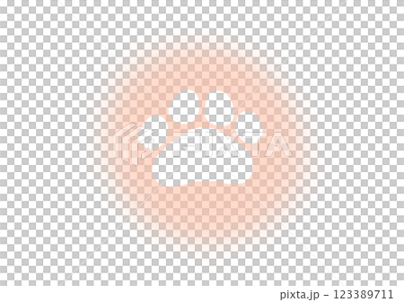 爪子圖示素材 123389711