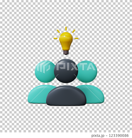 Cooperation idea icon 3D render 123390086