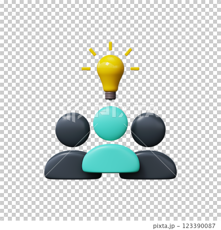 Cooperation idea icon 3D render 123390087