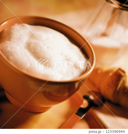 White Coffee Background 123390944