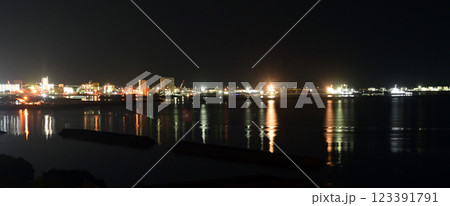 石垣島　港の夜景 123391791